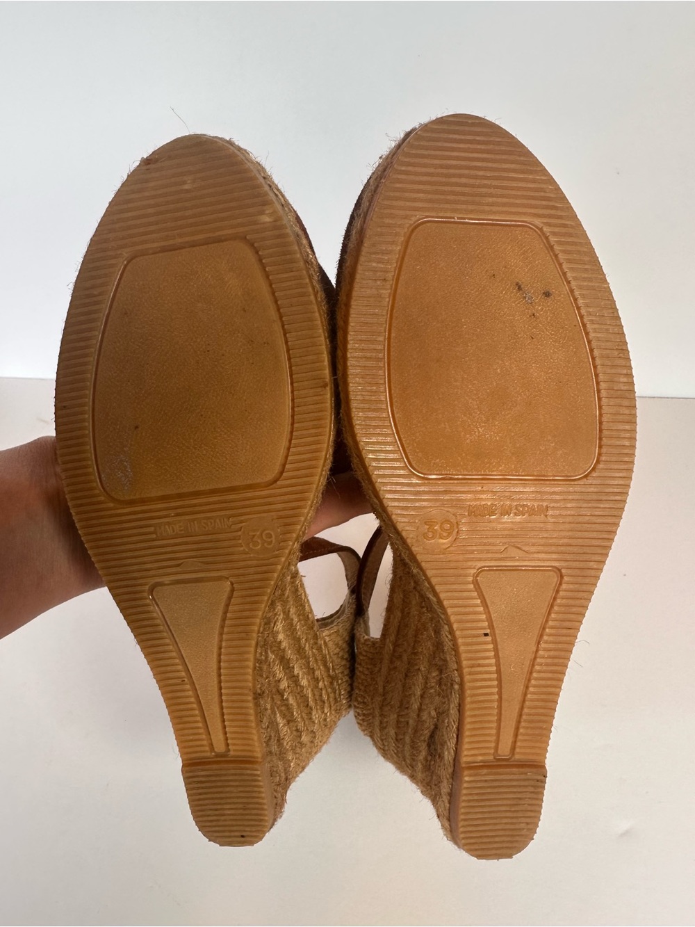 Gaimo Suede Closed Toe Espadrille Wedge Sandals Brown Ankle Strap Spain 39 - Picture 6 of 7